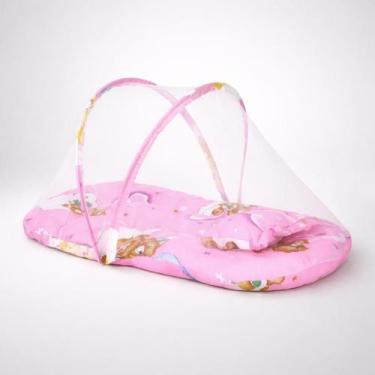 Imagem de Mosquiteiro Berço Portátil com Colchonete e Travesseiro - Genérica