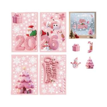 Imagem de Decorações De Natal E Ano Novo Para Janelas, Adesivos De Papai Noel E 