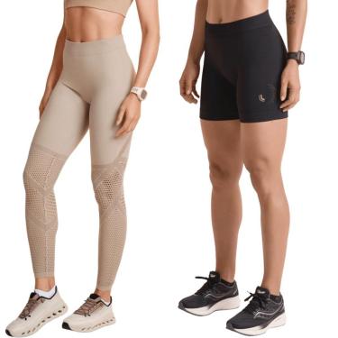 Imagem de Kit Lupo Feminino Calça Legging / Short Cós Alto-Feminino