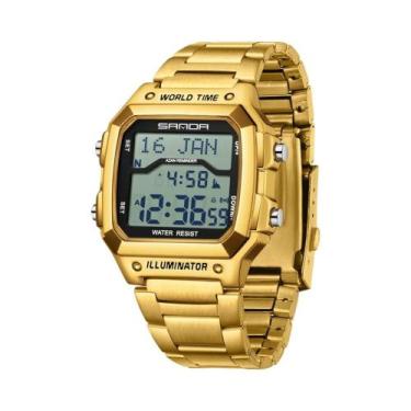 Imagem de Relógio Digital LED À Prova D'Água Masculino SANDA 2172 2173 Multifunc