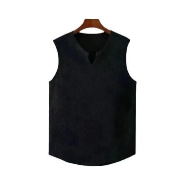 Imagem de Camisetas Sem Mangas Slim-fit Para Homens, Estilo Americano, Cores Sól