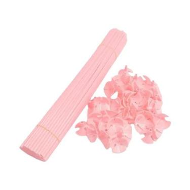 Imagem de Suporte De Balão De Látex Branco De 30cm Com Copo Para Decoração De Ca