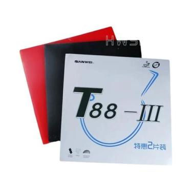 Imagem de Borracha De Tênis De Mesa Semi-aderente Elástica Sanwei T88-3 Kit Dupl