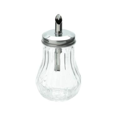 Imagem de Açucareiro com Tampa Lyor de Vidro e Aço Inox 7cm x 14cm - Wolff