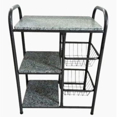 Imagem de Fruteira Multiuso Preta c/ Pedra Cod: 417.025 - Mveis Moura