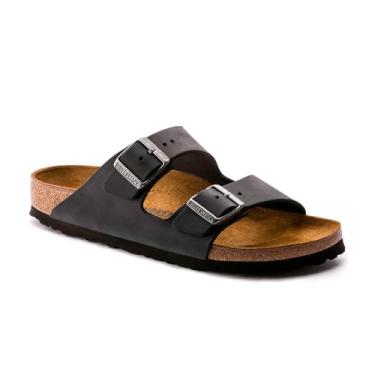 Imagem de Birkenstock Arizona Slides femininos, Preto (Schwarz Lack), 9-9.5 Women/7-7.5 Men