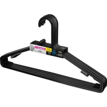 Imagem de Cabide Adulto Leve 6 Pague 5 Preto - Sanremo