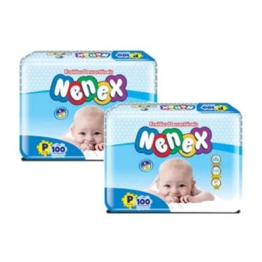 Imagem de Fralda Nenex 2 Pacote Tamanho P com 200 Unidades - 3kg até 5kg.