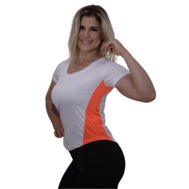 Imagem de Camiseta Dry Detalhe Lateral Furadinho Fitness Feminina Academia Trein