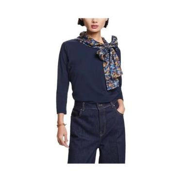 Imagem de Camiseta Feminina Elegante Casual Solta Com Laço, Versátil Para Primav