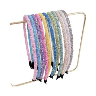 Imagem de Faixas De Cabelo Com Glitter, 11 Peças, Acessórios Para Cabelo Feminin