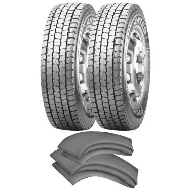 Imagem de Kit 2 Pneus 295/80r22.5 152/148m Pro D Anteo Pirelli + 2 Camaras