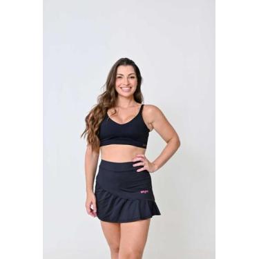 Imagem de Short Saia Dry Cool Babado Preto - Bravo, M