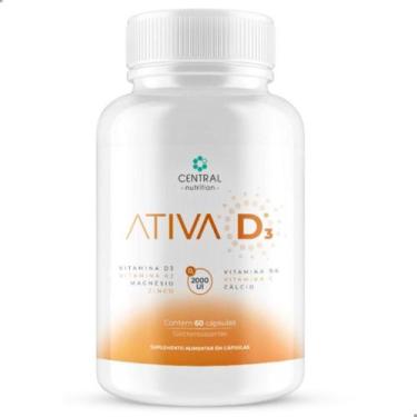 Imagem de Vitamina D3 Ativa 2000UI 60 Cápsulas Central Nutrition, Natural