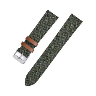 Imagem de Pulseira De Relógio Unissex Vintage Em Couro Genuíno E Nylon 18mm 20mm