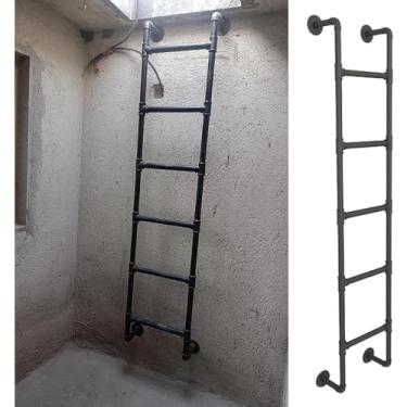 Imagem de Escada De Fuga Para Porão – Escadas De Incêndio Para Janelas De Porão Com Cobertura Externa, Escada Pequena Para Segurança Residencial Em Emergências De In, One Color, 175cm/69in