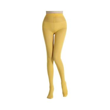 Imagem de Meia-calça Feminina Verde Oliva 80D De Veludo De Alta Elasticidade Tam