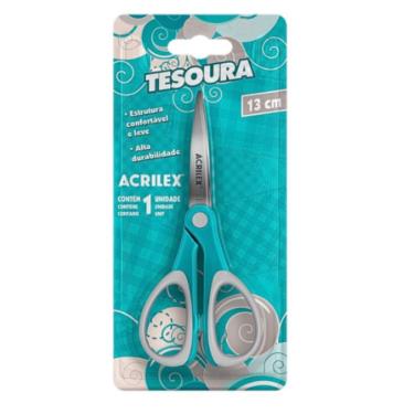 Imagem de Tesoura 13cm Multiuso Acrilex Azul