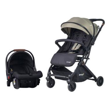 Imagem de Carrinho De Bebê Travel System Avanti Din TS Black Verde Com Bebê Conforto E Fechamento...