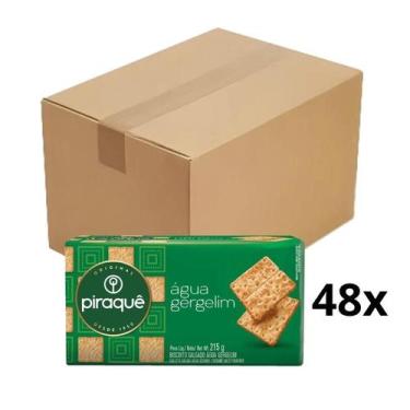 Imagem de Biscoito PIRAQUÊ Aguá Gergelim 215g Caixa com 48 Unidades