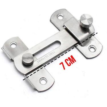 Imagem de Trava de Segurança 7 cm. para Porta + 4 parafusos ID-8156T - Idea