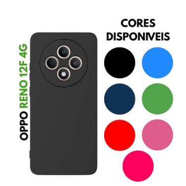 Imagem de Capinha Silicone Aveludada Oppo Reno 12f + Película Vidro 3D / Privati