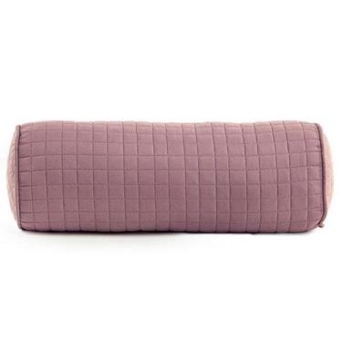 Imagem de Almofada Rolinho Pastilha Matelado Lavive Plaza com Enchimento, Rosê