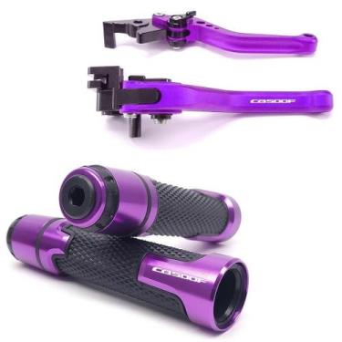 Imagem de Kit Esportivo Manete Manopla CB500F Honda 2013 a 2022 Gravado a Laser 