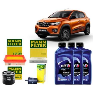 Imagem de Kit Troca De Óleo 10w40 e Filtros Renault Kwid 1.0 2017 2018 - MANN, E