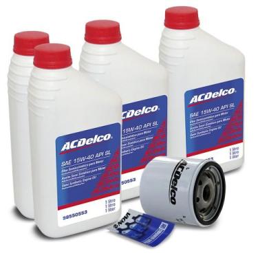 Imagem de Troca Oleo Motor 15w40 Filtro Acdelco Onix 1.0,1.4 prisma agile 1.4 ce