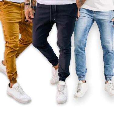 Imagem de Calça JOGGER MASCULINO Jeans Sarja Casual 12-Masculino
