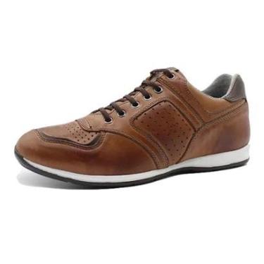 Imagem de Sapatenis Masculino Casual Couro Elastico Calce Facil Macio Confortavel Excelente Quali...
