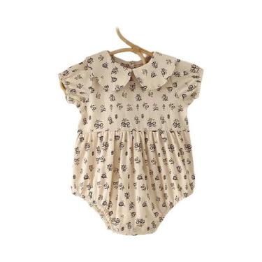 Imagem de Macacão De Verão Em Linho E Algodão Para Bebê Menina, Playsuit De Uma 