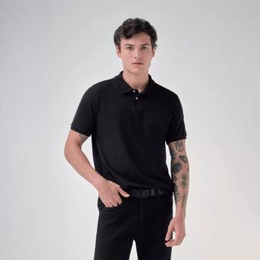Imagem de Polo Oficina Reserva Piquet Algodao Stretch Preto-Masculino