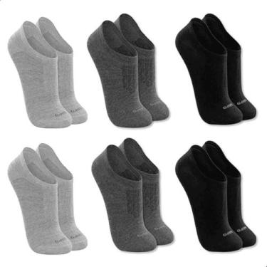 Imagem de Meia Lupo Sport Sapatilha 3270 C/6, Cinza, Chumbo, Preto, 45-48