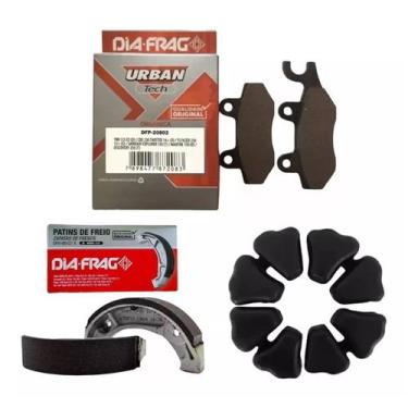 Imagem de Kit Freio Cbx 250 Twister Pastilha , Coxim Coroa E Lona 0,25 - Dia Fra