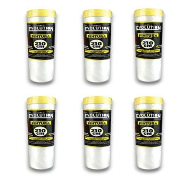 Imagem de Filme Plástico De Proteção Para Pintura Com Rolo 2,10m X 20m Protege F
