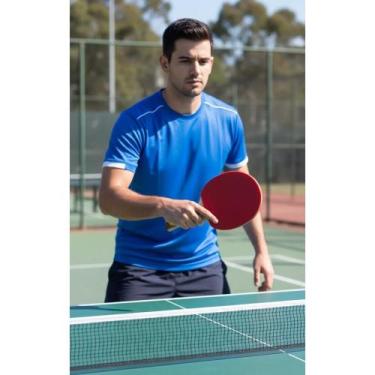 Imagem de 2x Raquete tênis de mesa avan. ITTF branco c/ esp. 1.8mm - Congratulat
