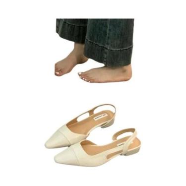 Imagem de Sandálias De Verão De Luxo Para Mulheres Em Couro PU Com Bico Fino E S