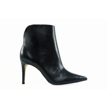Imagem de Bota Feminina Preta Couro Carrano Salto Médio Fino 8,7cm, Preto, 36