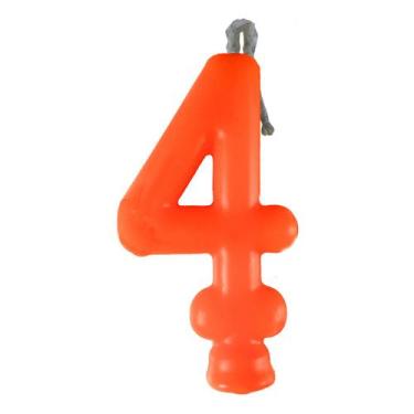 Imagem de Vela de Aniversário Neon Laranja - Festcolor, 4