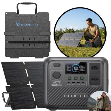 Imagem de Kit Estação De Energia Ac70 220v + Placa Solar 130w Bluetti, 220V