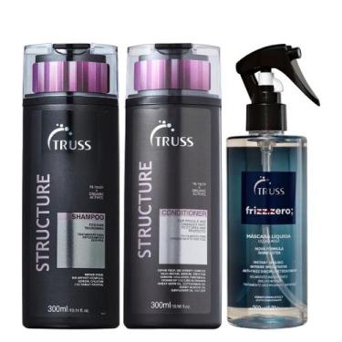 Imagem de Truss Structure Kit Shampoo Condicionador e Frizz Zero Spray 260ml