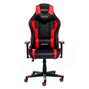 Imagem de Cadeira Gamer MaxRacer Tactical Vermelha Reclina Braço 3D