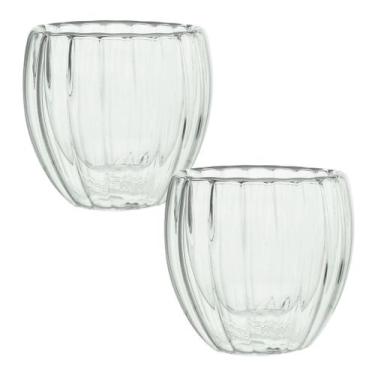 Imagem de Kit 2 Copos de Café De Vidro Classic Parede Dupla 80ml Lyor