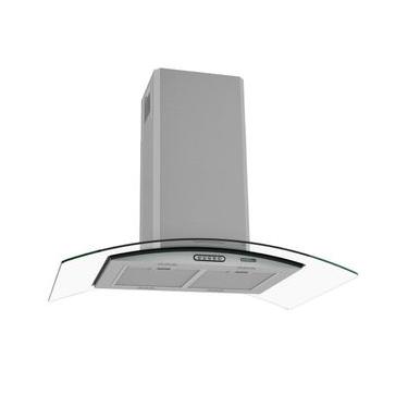 Imagem de Coifa de Ilha Nardelli Civc 90cm Inox e Vidro Curvo com Painel Touch Led Inox 110V