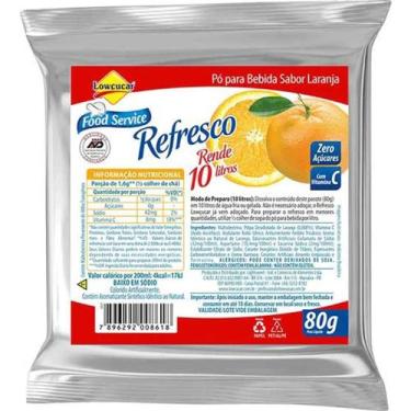 Imagem de Suco Zero Açúcar Pó Laranja Lowçucar 80g Rende 10 Litros  Food Service