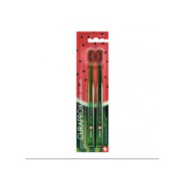 Imagem de Kit C/2 Escovas Melancia 5460 Cerdas Ultra Macia - Curaprox