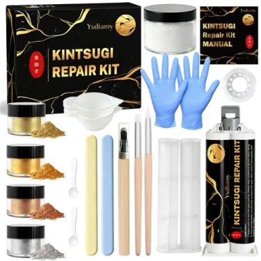 Imagem de Kit de Reparo Kintsugi Ysdiamy com Cola Cerâmica Segura para Alimentos