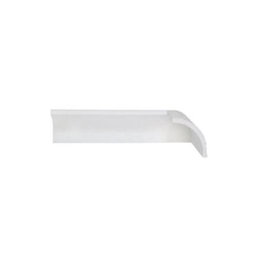 Imagem de Kit com 5 Barras Rodateto de Poliestireno 6,5CMX80MM Liso 10m Branco R